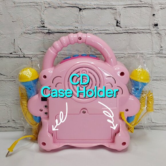 'LITTLE VIRTUOSO' SING~ALONG CD PLAYER DUAL MICROPHONES PINK KARAOKE SYSTEM - Picture 4 of 15